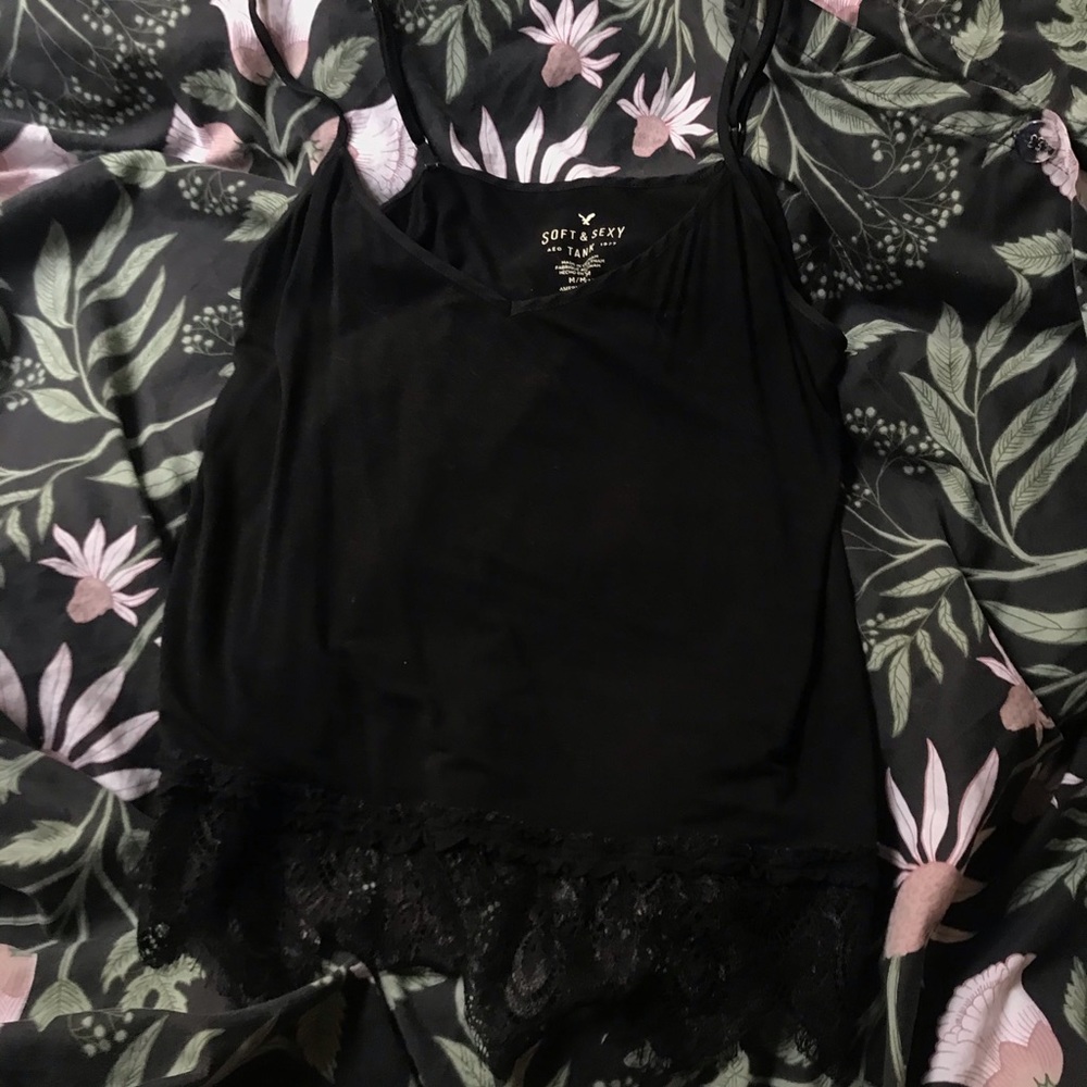 American Eagle Soft and Sexy Lace Detail Tank